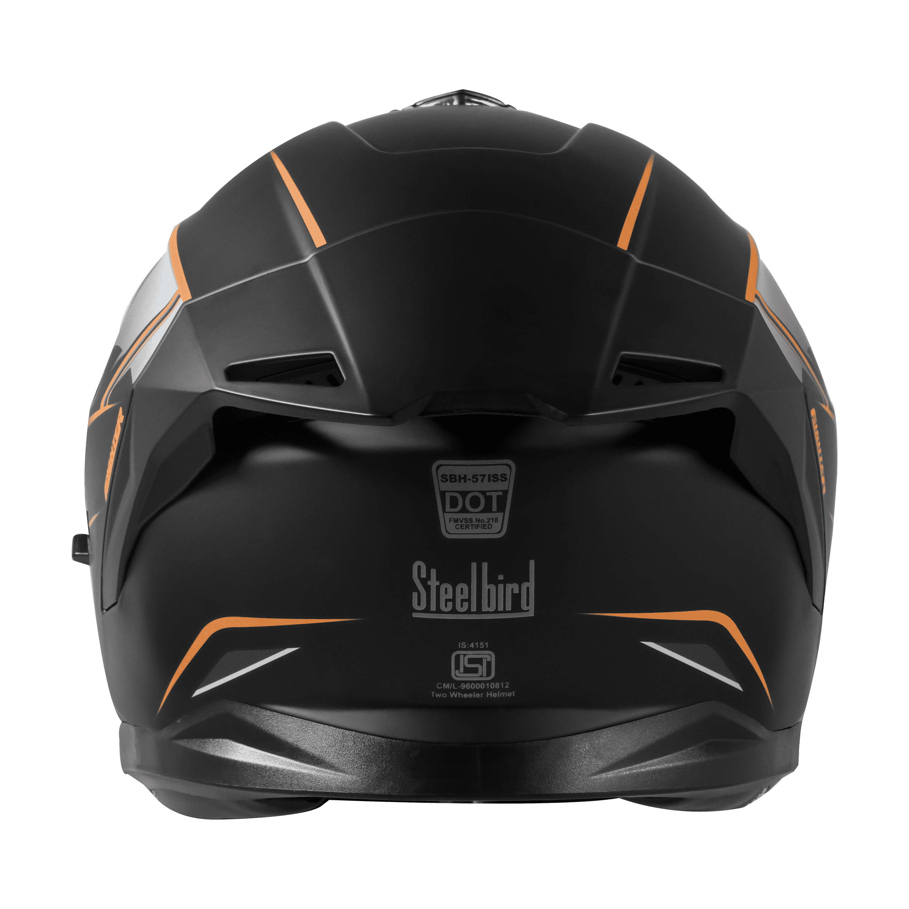 SBH-57 ISS FIGHTER F1 GLOSSY BLACK WITH ORANGE